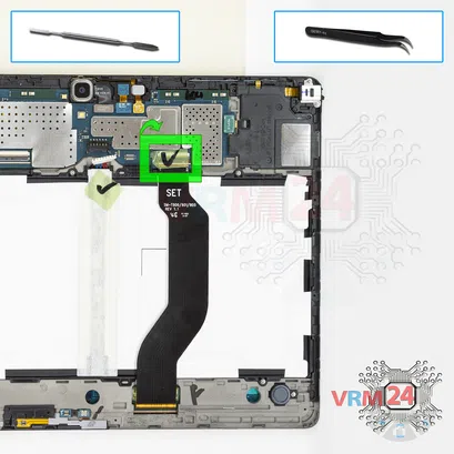 Cómo desmontar Samsung Galaxy Tab S 10.5'' SM-T805, Paso 7/1