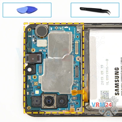Cómo desmontar Samsung Galaxy M30s SM-M307, Paso 16/1