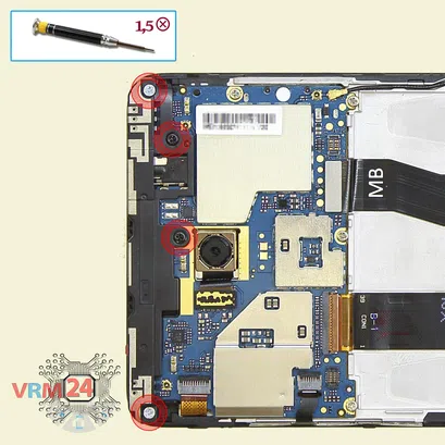 Cómo desmontar Xiaomi RedMi Note 4X, Paso 10/1