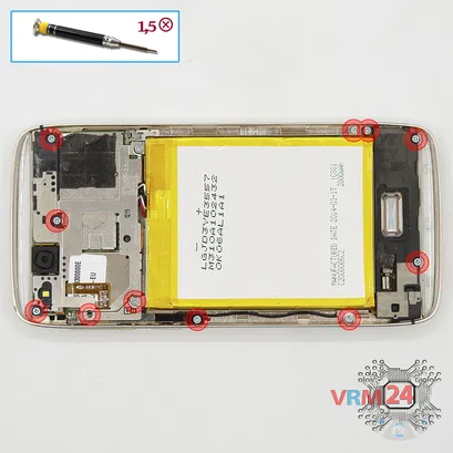 How to disassemble Alcatel OT Idol Alpha 6032X, Step 3/1