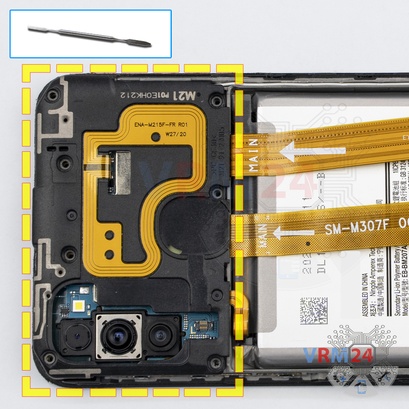 Cómo desmontar Samsung Galaxy M21 SM-M215, Paso 6/1
