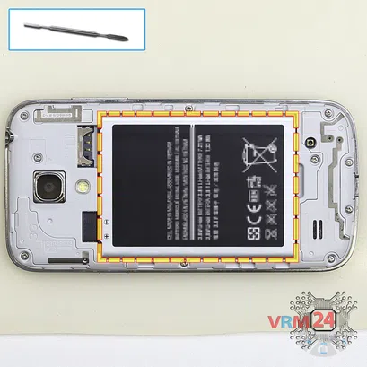 Как разобрать Samsung Galaxy S4 Mini Duos GT-I9192, Шаг 2/1
