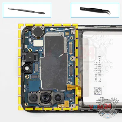 Como desmontar Samsung Galaxy M31 SM-M315 por si mesmo, Passo 16/1