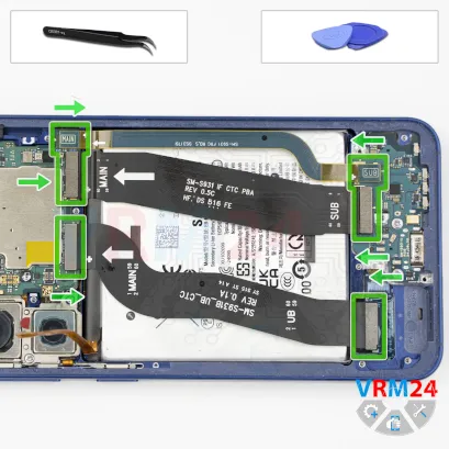 How to disassemble Samsung Galaxy S25 SM-S931, Step 9/1