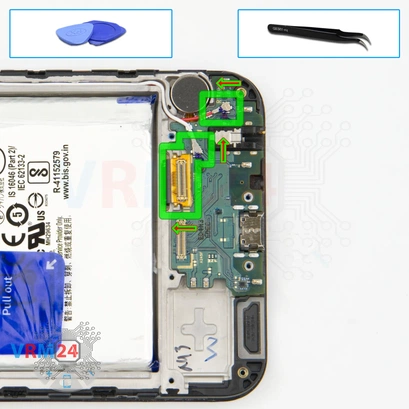 Cómo desmontar Samsung Galaxy A24 SM-A245, Paso 9/1