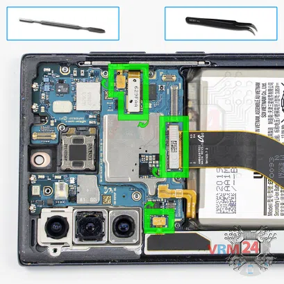 Cómo desmontar Samsung Galaxy Note 10 SM-N970, Paso 12/1