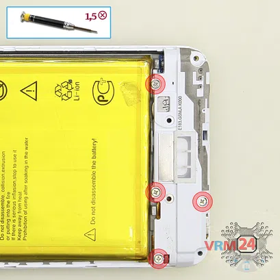 How to disassemble ZTE Blade A610, Step 6/1