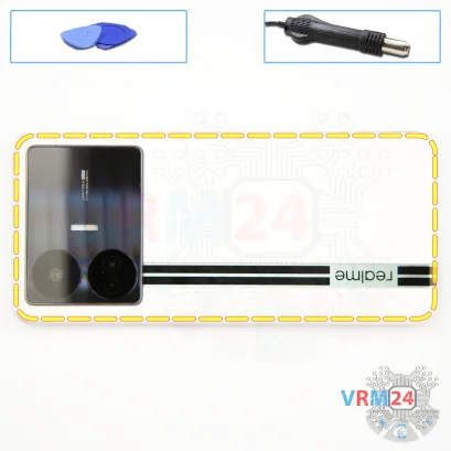 How to disassemble Realme GT Neo 5 SE, Step 3/1