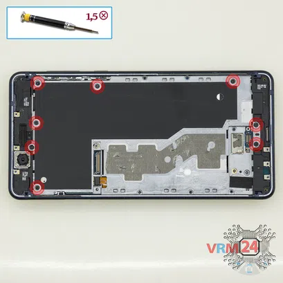 How to disassemble Nokia 8 TA-1004, Step 8/1