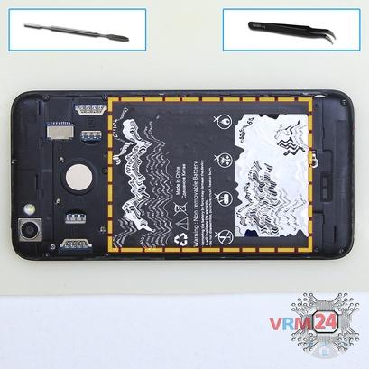 How to disassemble Micromax Canvas Juice 4 Q465, Step 2/1