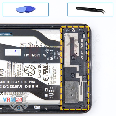 How to disassemble Samsung Galaxy S21 Plus SM-G996, Step 9/1