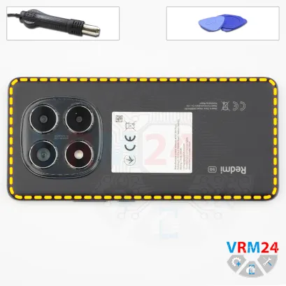 How to disassemble Xiaomi Redmi Note 14 Pro, Step 3/1