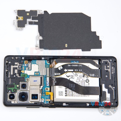 Cómo desmontar Samsung Galaxy S21 Ultra SM-G998, Paso 5/2