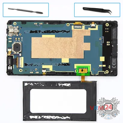 How to disassemble HTC Windows Phone 8S, Step 6/1