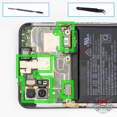 Cómo desmontar Samsung Galaxy A10s SM-A107, Paso 13/1