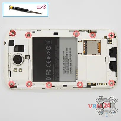 How to disassemble HTC Sensation XL, Step 3/1