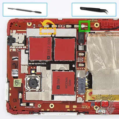 How to disassemble HTC Desire 600, Step 8/1