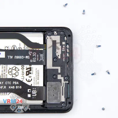 Como desmontar Samsung Galaxy S21 Plus SM-G996 por si mesmo, Passo 8/2