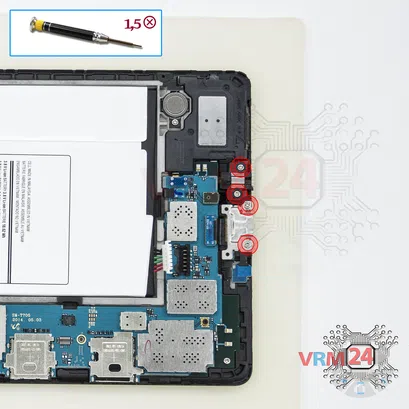 Cómo desmontar Samsung Galaxy Tab S 8.4'' SM-T705, Paso 3/1