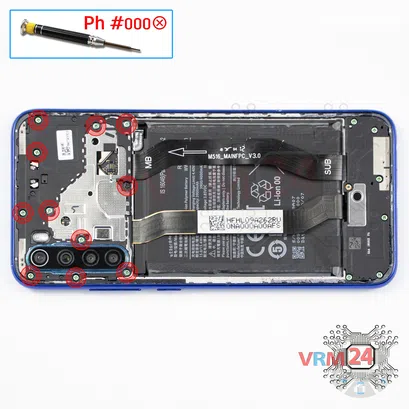 How to disassemble Xiaomi Redmi Note 8, Step 4/1