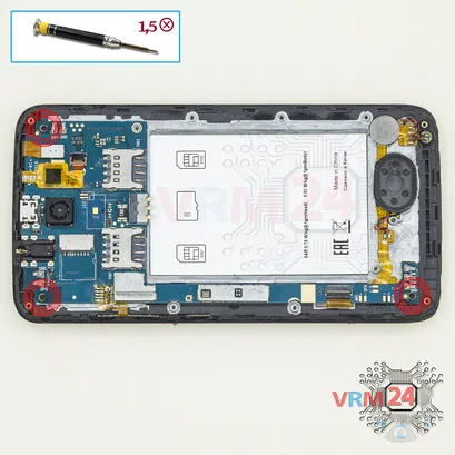 How to disassemble Micromax Bolt Q383, Step 5/1