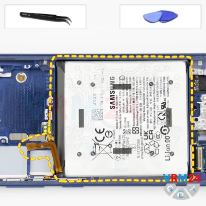 How to disassemble Samsung Galaxy S25 SM-S931, Step 18/1