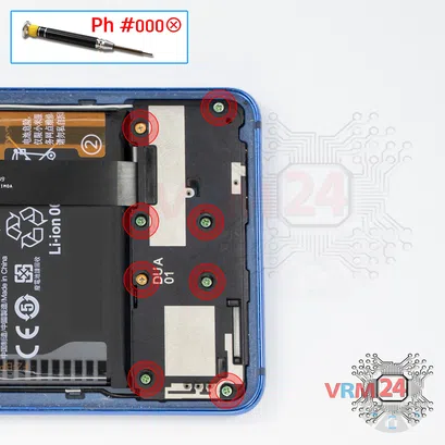 How to disassemble Xiaomi Redmi K20 Pro, Step 7/1