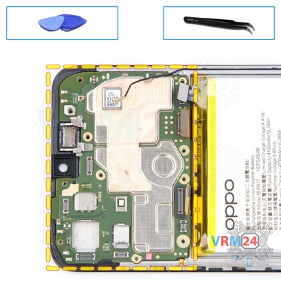 How to disassemble Oppo A15s, Step 14/1