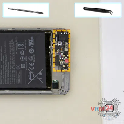 How to disassemble Asus ZenFone 3 Zoom ZE553KL, Step 9/1