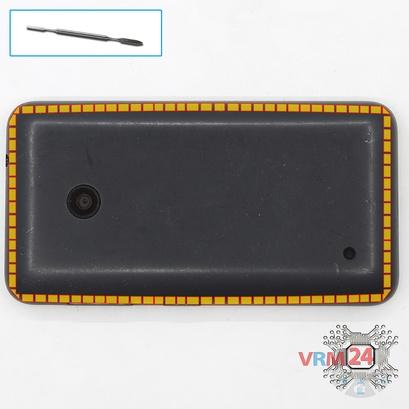 How to disassemble Nokia Lumia 530 RM 1017, Step 1/1