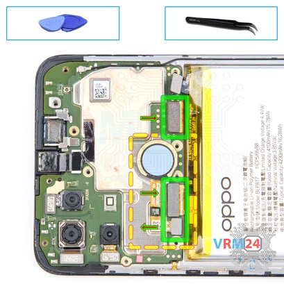 How to disassemble Oppo A15s, Step 11/1