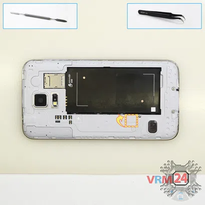 Cómo desmontar Samsung Galaxy S5 SM-G900, Paso 3/1