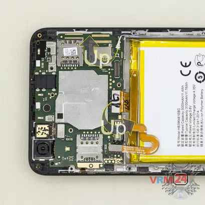 How to disassemble Huawei Y6II, Step 10/2