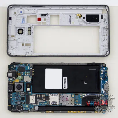 Cómo desmontar Samsung Galaxy Note 4 SM-N910, Paso 6/2