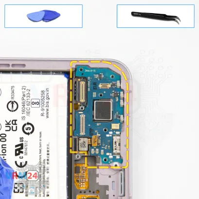 How to disassemble Samsung Galaxy A55 SM-A556, Step 13/1