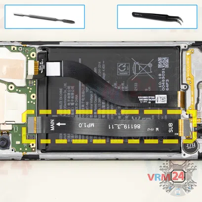 Cómo desmontar Samsung Galaxy A20s SM-A207, Paso 13/2