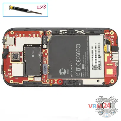 How to disassemble HTC One SV, Step 4/1