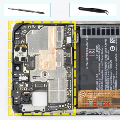 Cómo desmontar Xiaomi POCO M3, Paso 15/1