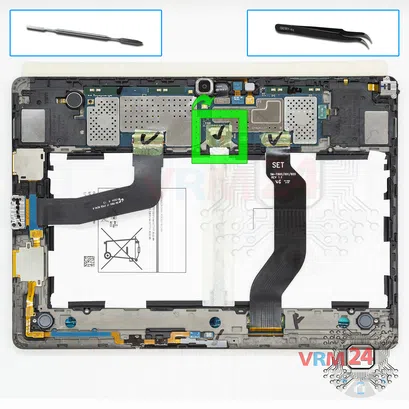 Cómo desmontar Samsung Galaxy Tab S 10.5'' SM-T805, Paso 2/1