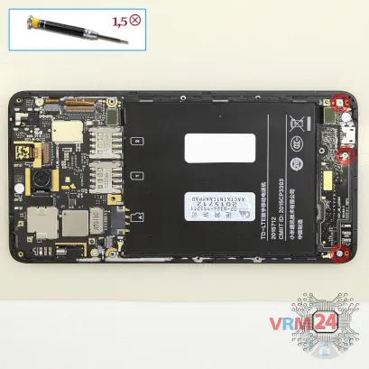 How to disassemble Xiaomi RedMi Note 2 Prime, Step 6/1