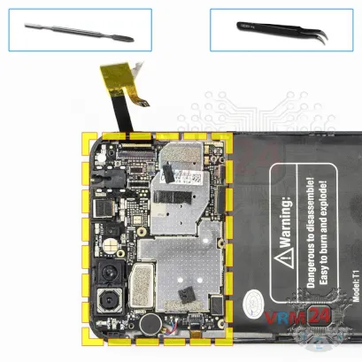How to disassemble uleFone T1, Step 16/1