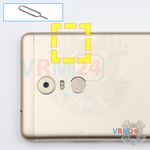 How to disassemble Lenovo K6 Note, Step 2/1