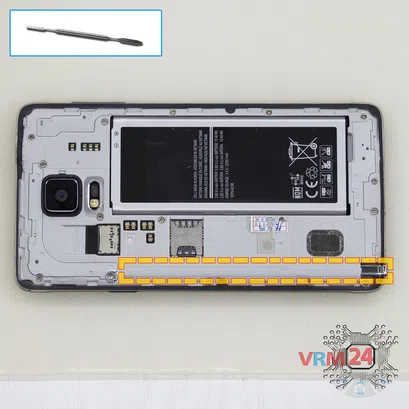 Cómo desmontar Samsung Galaxy Note 4 SM-N910, Paso 2/1