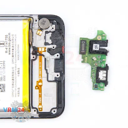 How to disassemble Oppo A15s, Step 10/2