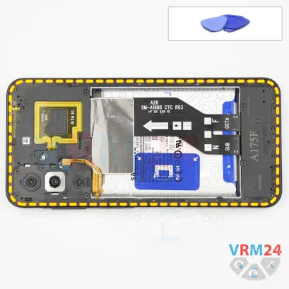 How to disassemble Samsung Galaxy A17 4G SM-A175, Step 7/1