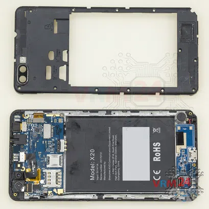 How to disassemble Doogee X20, Step 4/2
