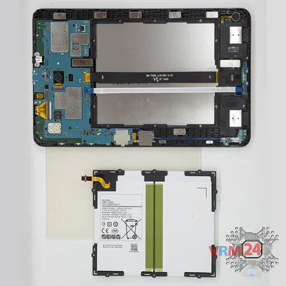 Cómo desmontar Samsung Galaxy Tab A 10.1'' (2016) SM-T585, Paso 6/2