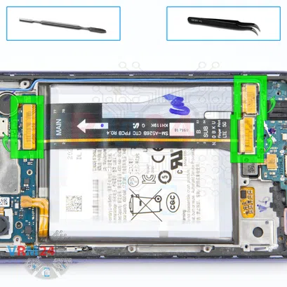 Cómo desmontar Samsung Galaxy A52 SM-A525, Paso 9/1