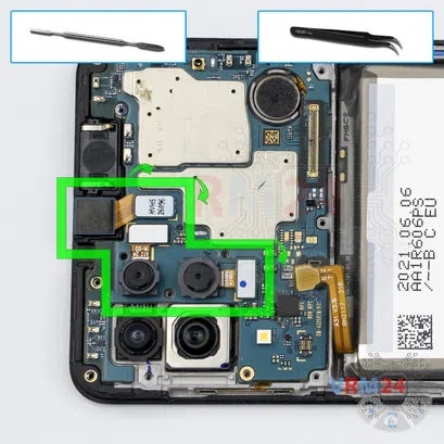 Cómo desmontar Samsung Galaxy A22 SM-A225, Paso 12/1