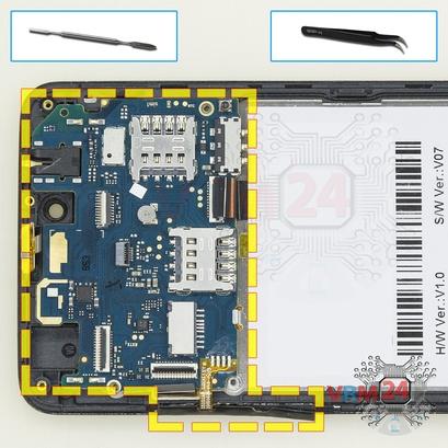 How to disassemble Micromax Bolt Q338, Step 9/1